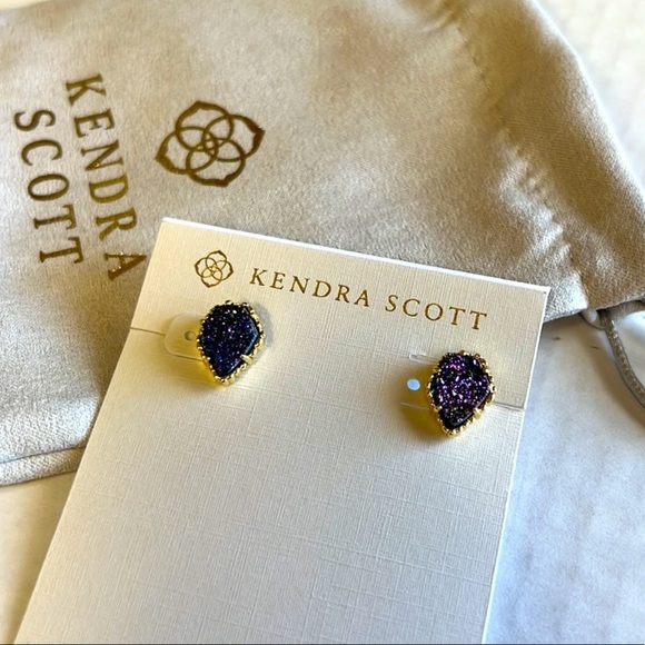 Kendra Scott Jewelry - NEW KENDRA SCOTT Tessa  gold-multicolors drusy earrings